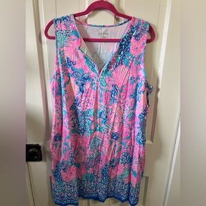Lilly Pulitzer Johana swim coverup Multi Splendor in the Sand XL